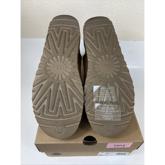 UGG Classic Ultra Mini Platform Chestnut Size 10 Boots 1116109 Booties Wool - Picture 12 of 16